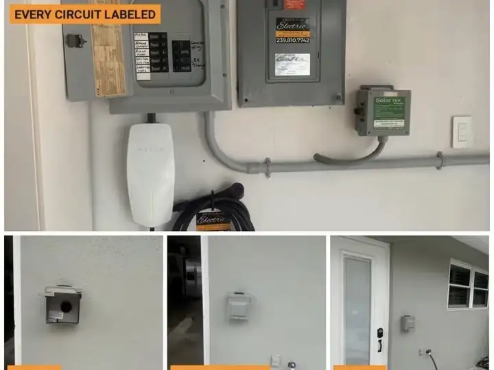 60A Tesla charger + 50A generator inlet by Switch It Up Electric in Southwest Florida