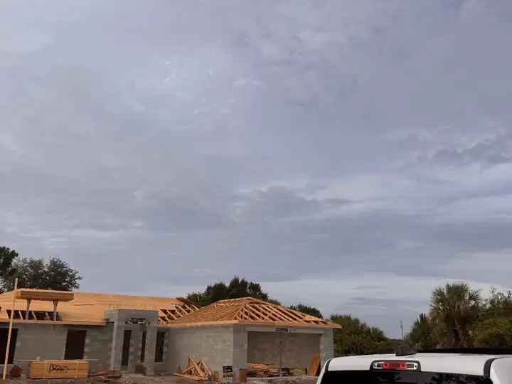 Switch It Up Electric truck on a new construction electrical job site in Southwest Florida